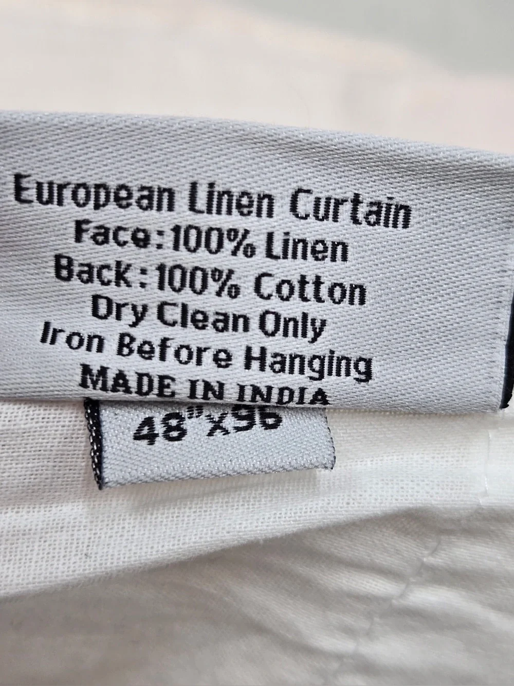 NWT QUINCE Set Of 2 48x96 European Linen Curtains Cream 0458